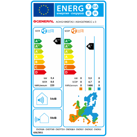 Unité Extérieure (3 Sorties) G-AOHG 18 KBTA3.UE GENERAL