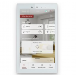 Pack HEIWA Thermostat Filaire Zoning ERNEST Tablette 7" + Répéteur